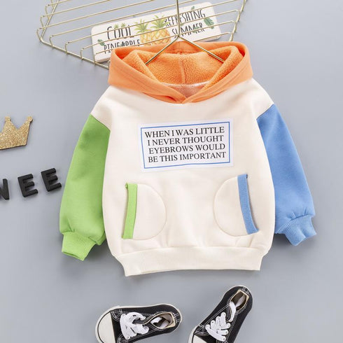 Autumn and winter children's hooded vests plus velvet to keep warm